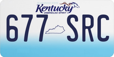 KY license plate 677SRC
