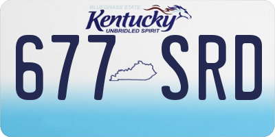 KY license plate 677SRD