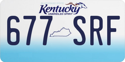 KY license plate 677SRF