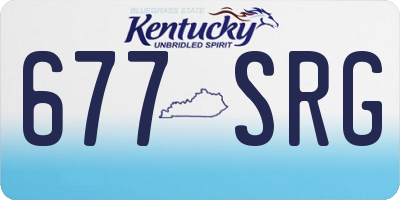 KY license plate 677SRG