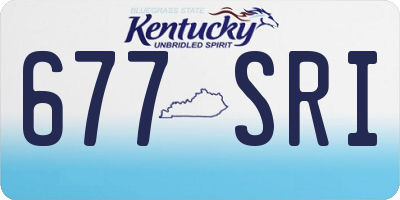 KY license plate 677SRI