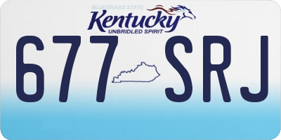 KY license plate 677SRJ