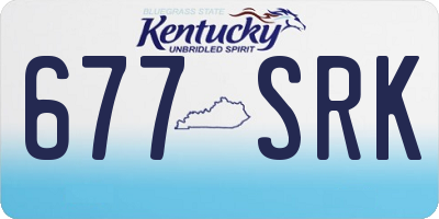 KY license plate 677SRK