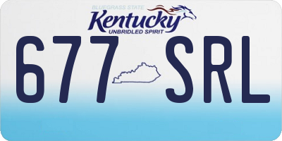 KY license plate 677SRL