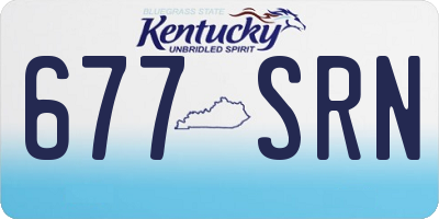 KY license plate 677SRN
