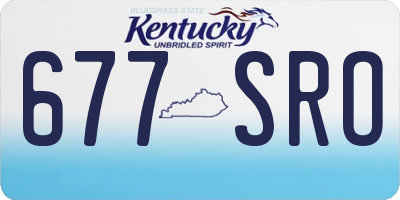 KY license plate 677SRO