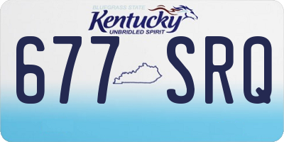 KY license plate 677SRQ