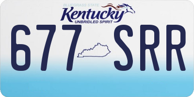 KY license plate 677SRR