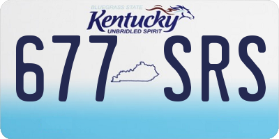 KY license plate 677SRS