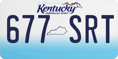 KY license plate 677SRT