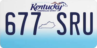 KY license plate 677SRU
