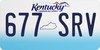 KY license plate 677SRV