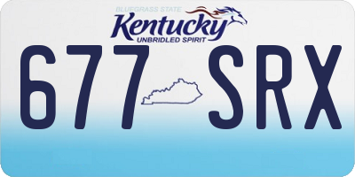 KY license plate 677SRX