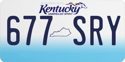 KY license plate 677SRY