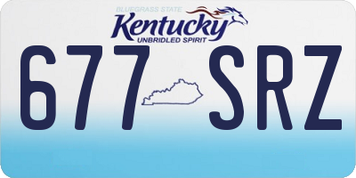 KY license plate 677SRZ