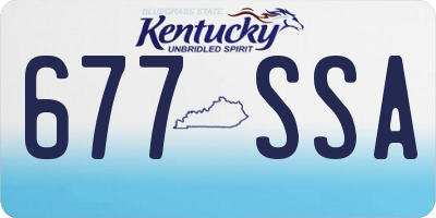 KY license plate 677SSA