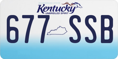 KY license plate 677SSB