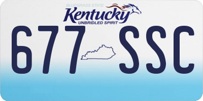 KY license plate 677SSC