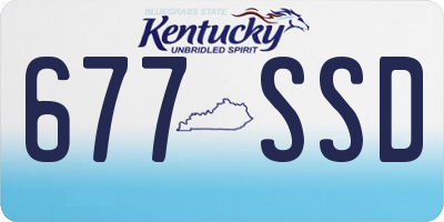 KY license plate 677SSD