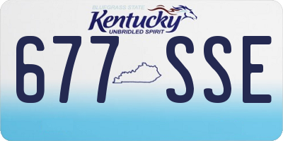 KY license plate 677SSE