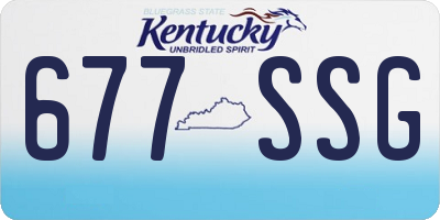 KY license plate 677SSG