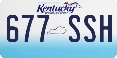 KY license plate 677SSH