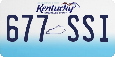 KY license plate 677SSI