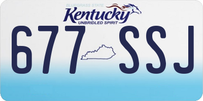 KY license plate 677SSJ