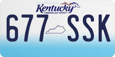 KY license plate 677SSK