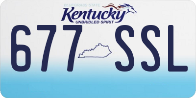 KY license plate 677SSL