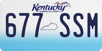 KY license plate 677SSM