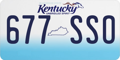 KY license plate 677SSO