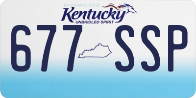 KY license plate 677SSP