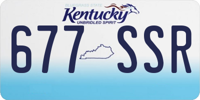 KY license plate 677SSR