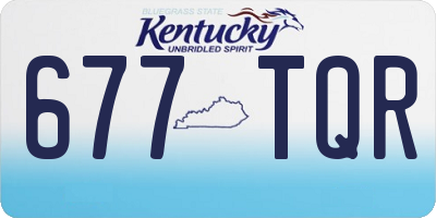 KY license plate 677TQR