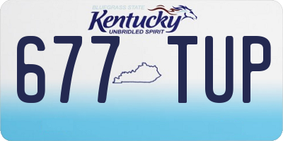 KY license plate 677TUP