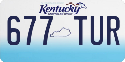 KY license plate 677TUR
