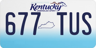 KY license plate 677TUS