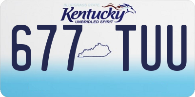 KY license plate 677TUU