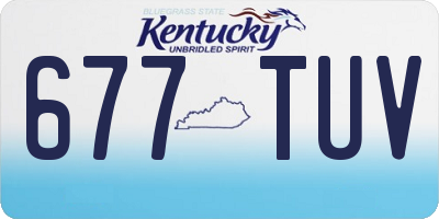 KY license plate 677TUV