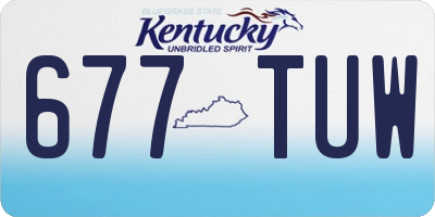 KY license plate 677TUW