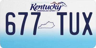 KY license plate 677TUX