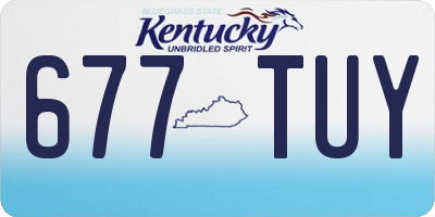 KY license plate 677TUY