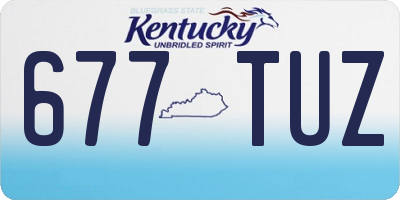 KY license plate 677TUZ