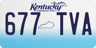 KY license plate 677TVA