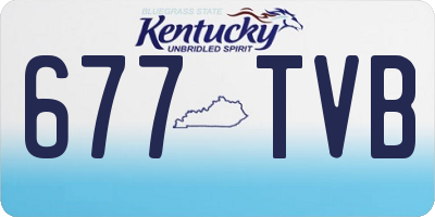 KY license plate 677TVB