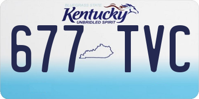 KY license plate 677TVC
