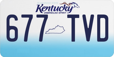 KY license plate 677TVD