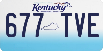 KY license plate 677TVE