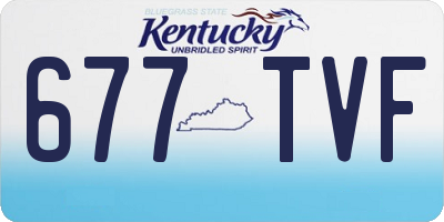 KY license plate 677TVF